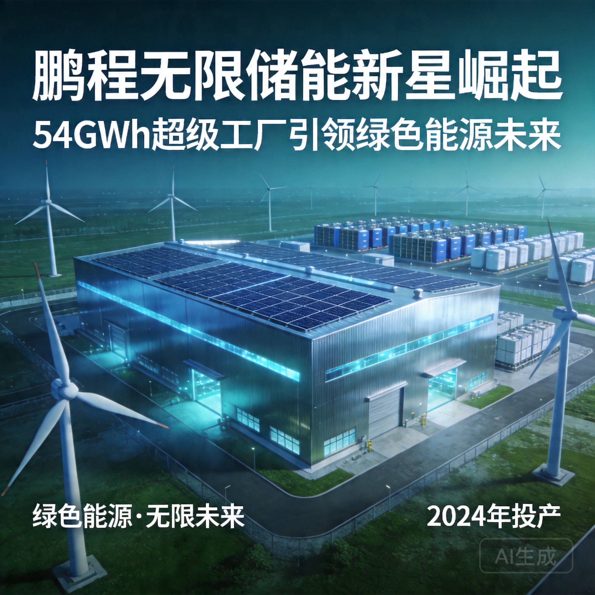 鹏程无限储能新星崛起54GWh超级工厂引领绿色能源未来